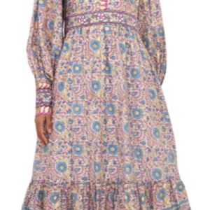 Oliphant Shirt Waist Maxi Dress, Size Large, EUC